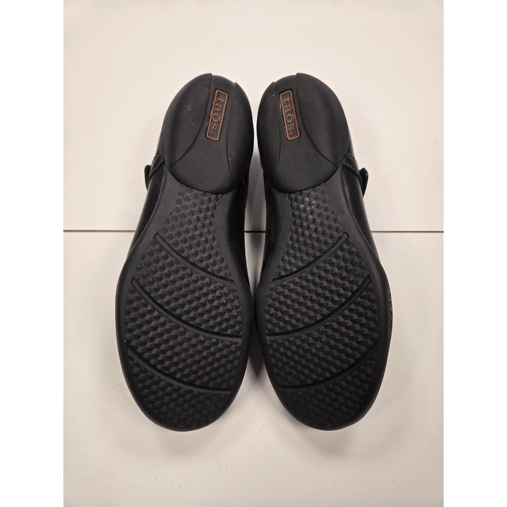 Taos Mary Jane Black Leather Buckle Strap Flats Comfort Shoes Womens 8.5 EU 39 - Picture 6 of 7